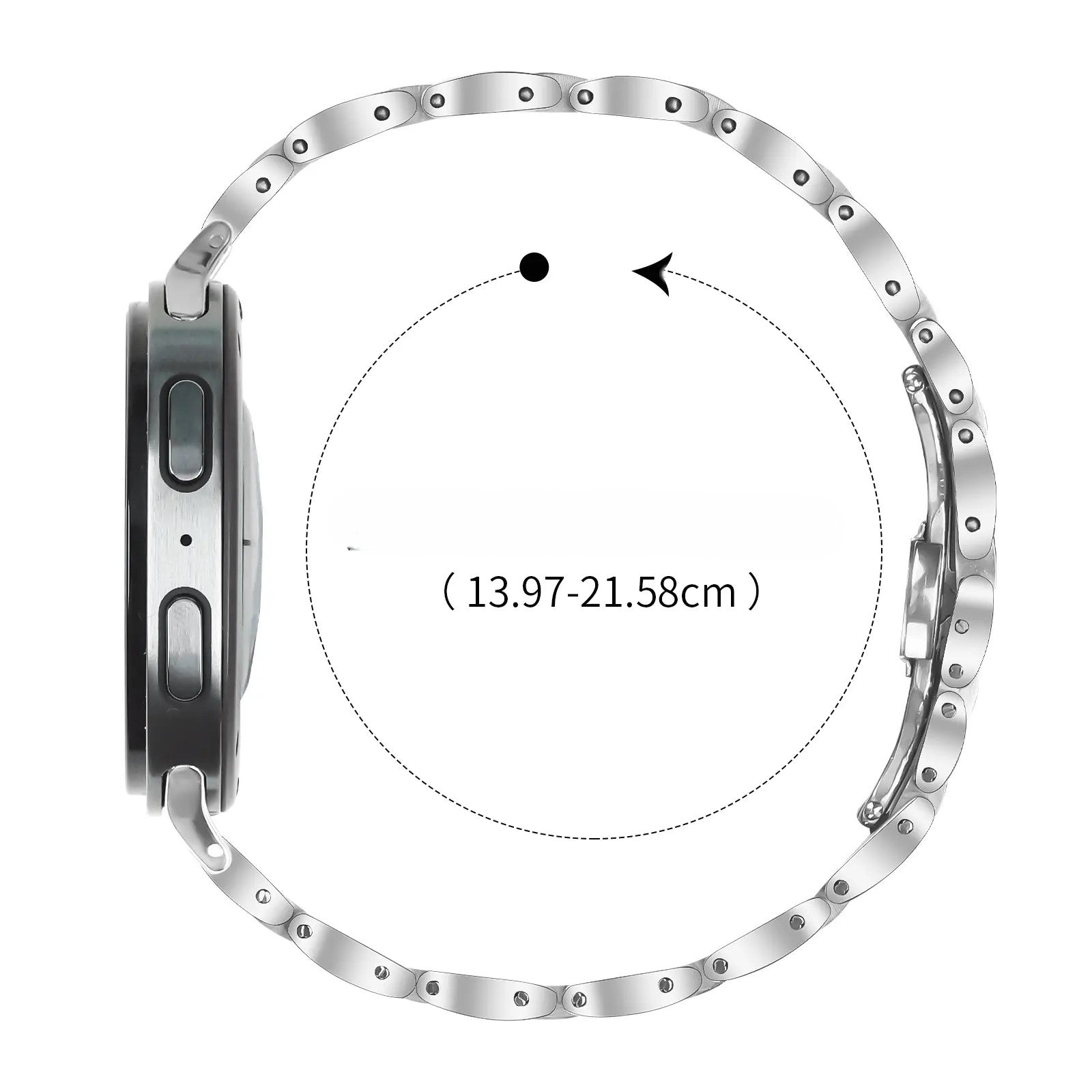 Samsung Galaxy Watch 8 - 40mm Slimfit Stahlarmband (Silber)