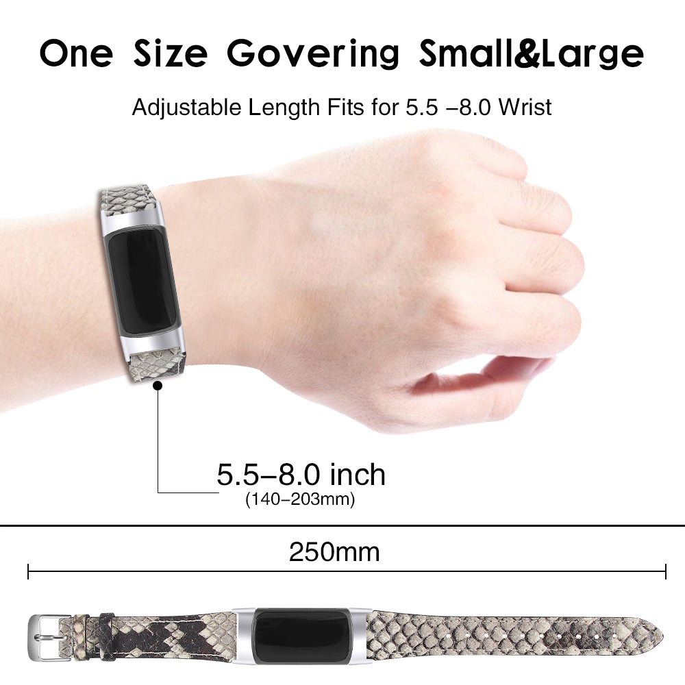 Fitbit Charge 6 Modern Leather Strap (Snake)