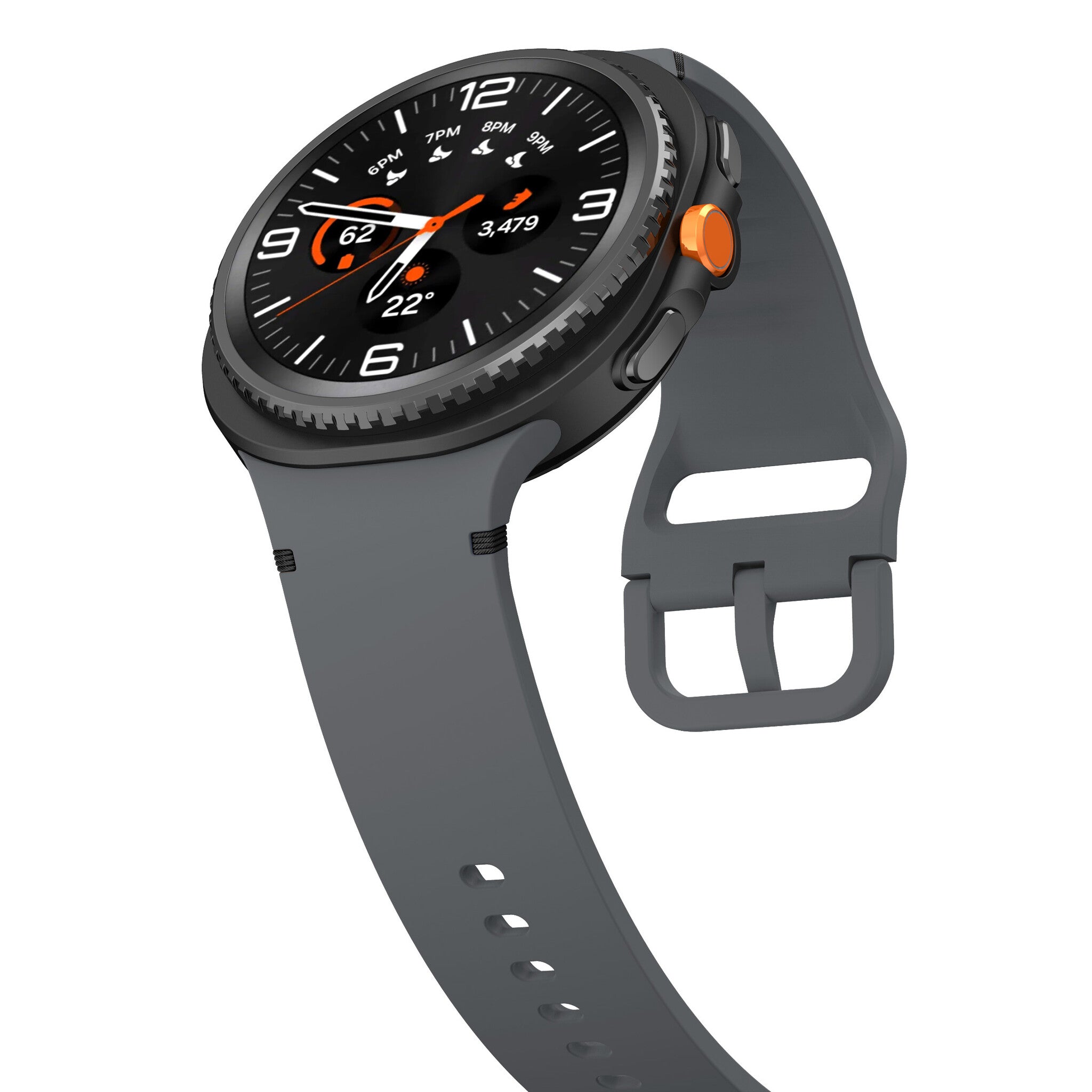Samsung Galaxy Watch 8 - 40mm Silicone Strap (Dark Grey)