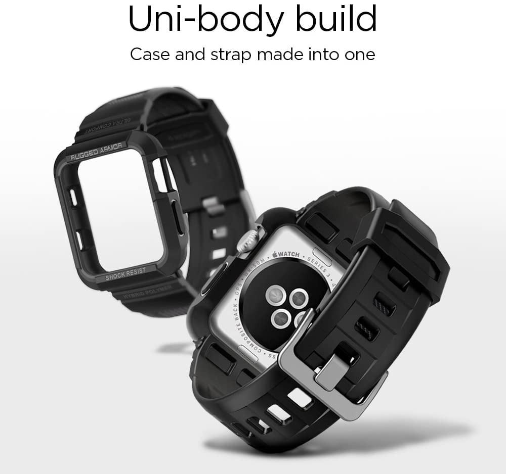 Spigen Correa Apple Watch Rugged Armor Pro (negro)