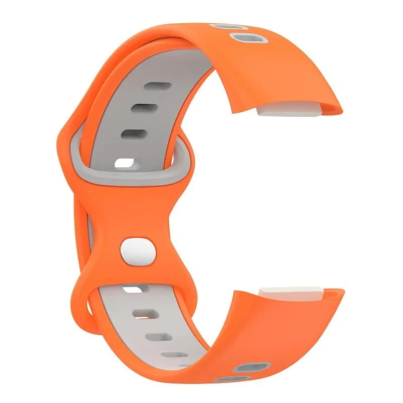 Correa deportiva Fitbit Charge 5 (naranja/gris)