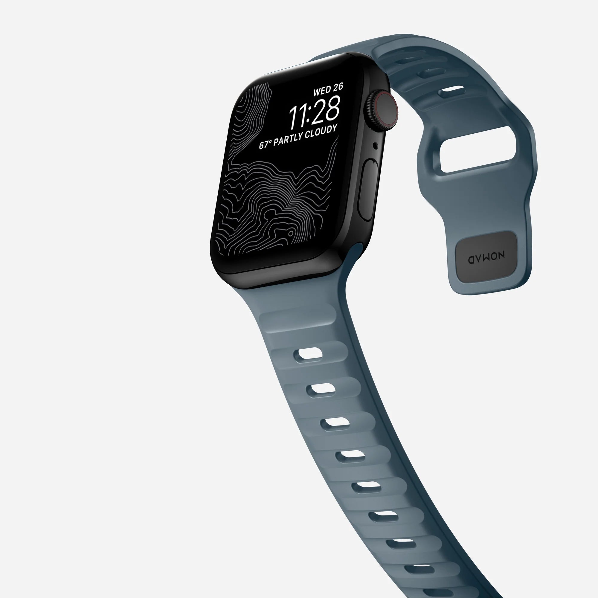 Nomad Sport Apple Watch Silikonarmband (Marineblau)