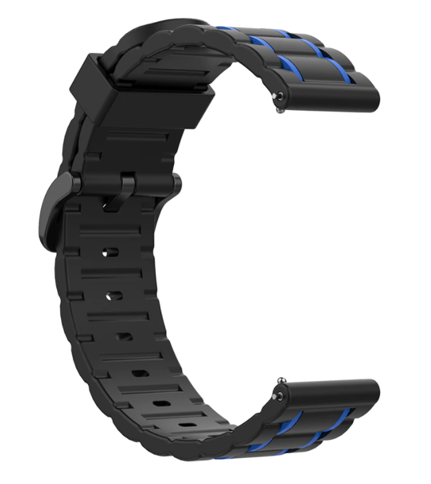 Suunto 9 Peak Pro Sport Strap with Buckle (Black/Blue)