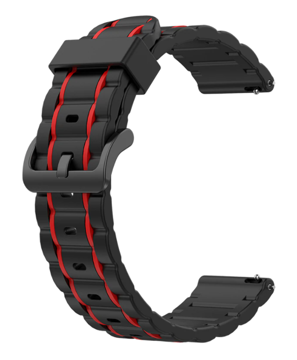Suunto Run Sport Strap with Buckle (Black/Red)