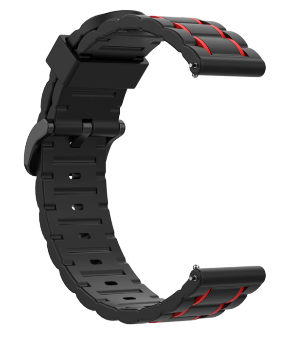 Suunto 9 Peak Pro Sport Strap with Buckle (Black/Red)