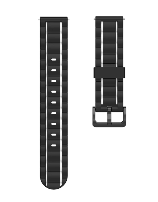 Suunto 9 Peak Pro Sport Strap with Buckle (Black/White)