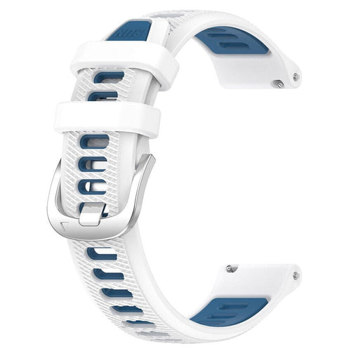 Correa deportiva con hebilla Garmin Vivomove Luxe (blanco/azul)