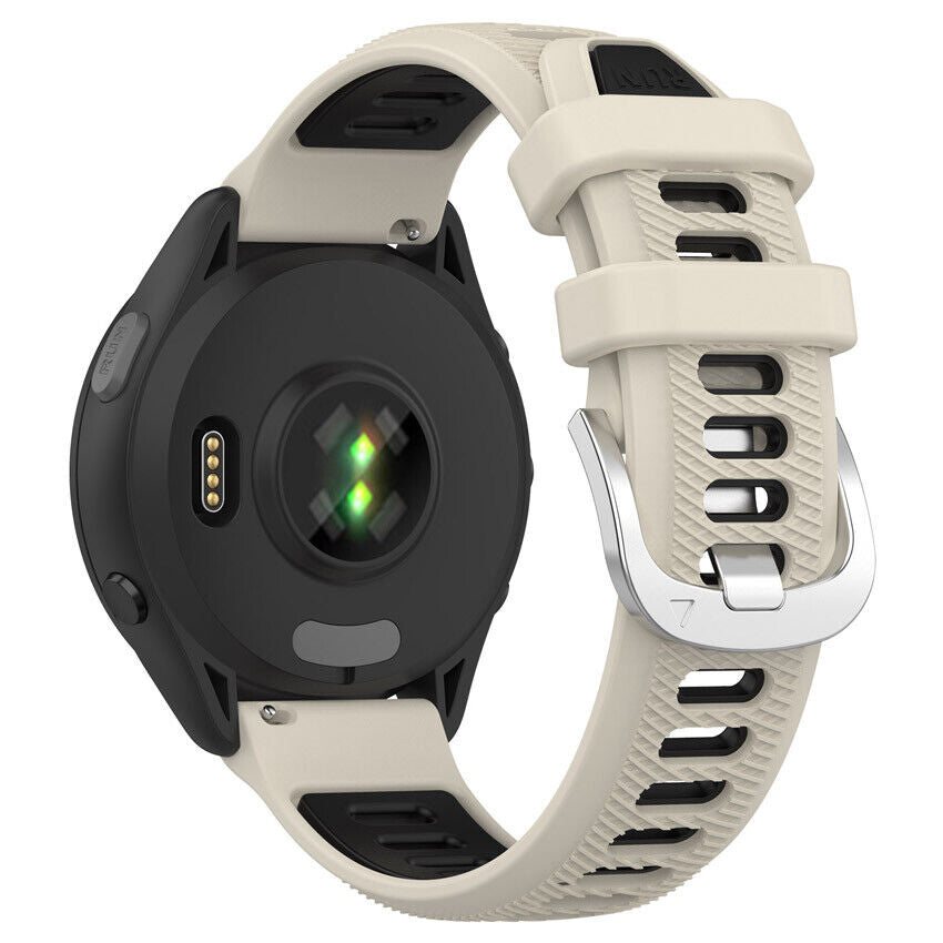 Correa deportiva con hebilla Garmin Forerunner 570 - 42mm (beige/negro)