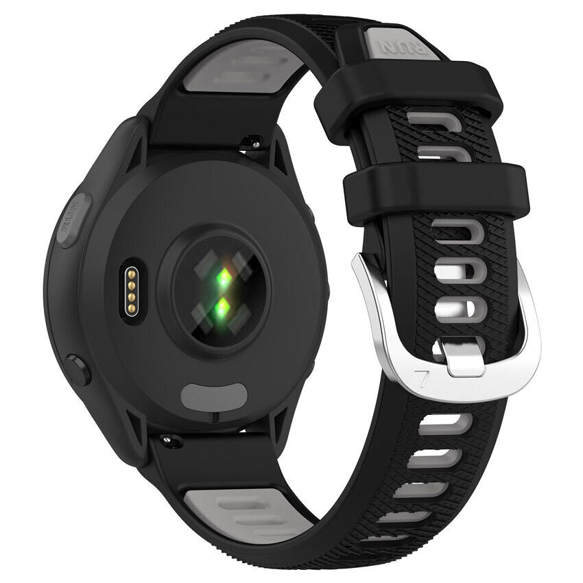 Correa deportiva con hebilla Garmin Forerunner 570 - 42mm (negro/gris)