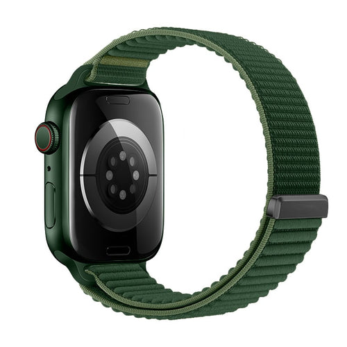 Apple Watch Ultra Wave Nylonarmband (Dunkelgrün)