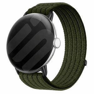 Google Pixel Watch 3 - 45mm Ultradünnes Nylonband (Dunkelgrün)