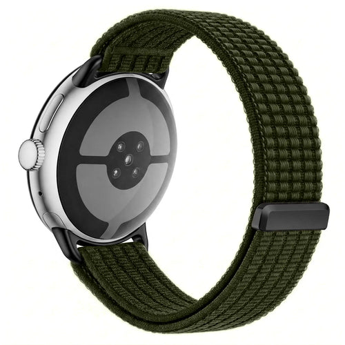Google Pixel Watch 3 - 45mm Ultradünnes Nylonband (Dunkelgrün)