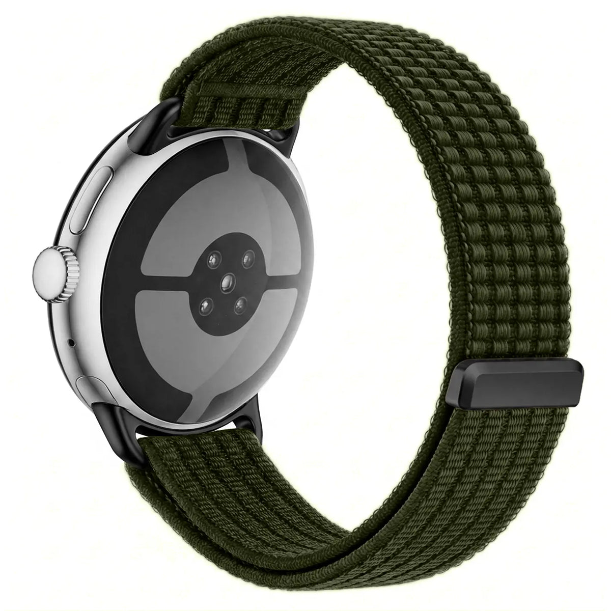 Google Pixel Watch 5 - 45mm Ultradünnes Nylonband (Dunkelgrün)