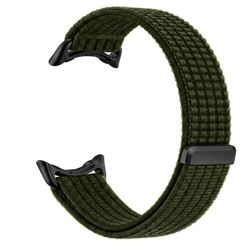 Google Pixel Watch 3 - 45mm Ultradünnes Nylonband (Dunkelgrün)