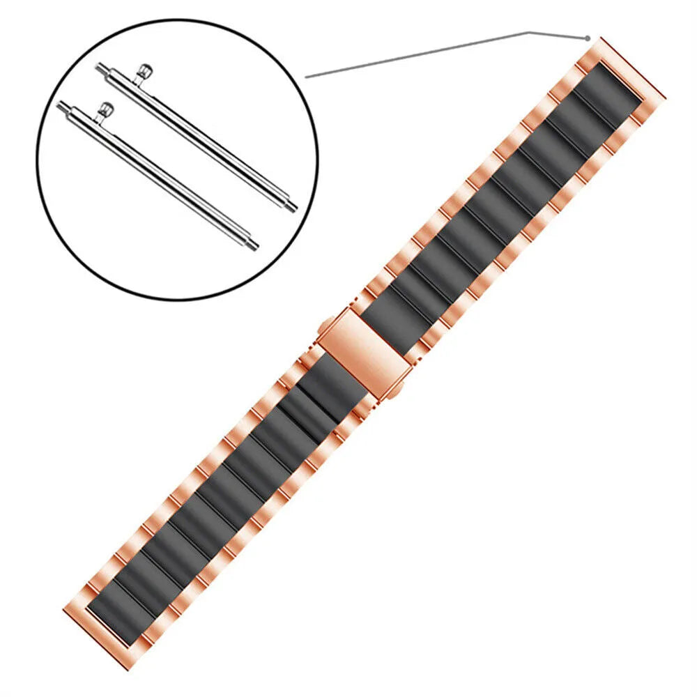 Bracelet acier Oppo Watch S (or rose/black)