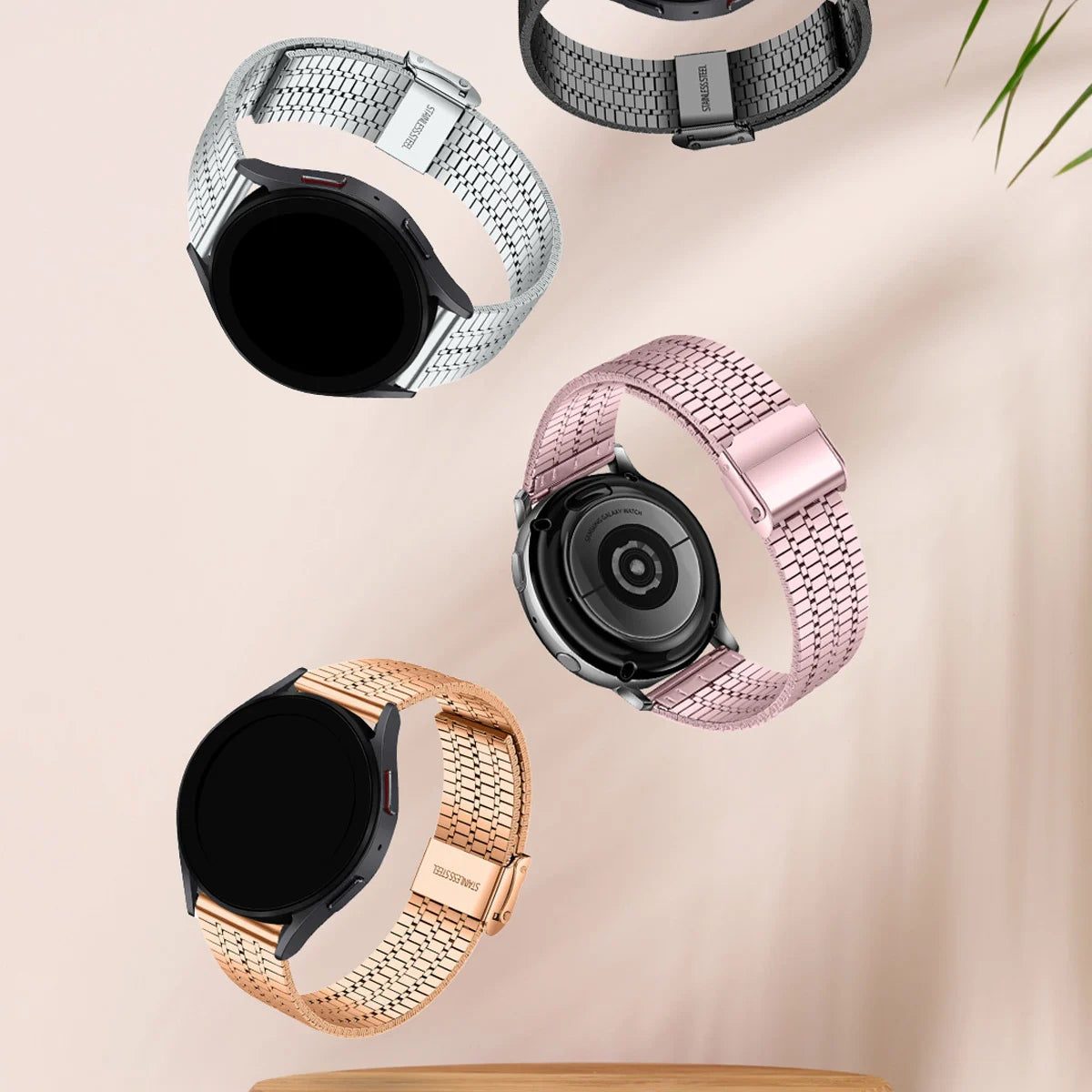 Huawei Watch GT 3 42mm Luxus Stahlarmband (Rosa)
