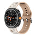 Samsung Galaxy Watch 8 Classic Flower Silicone Strap (Starlight/Beige)