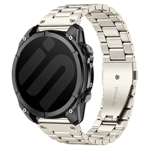 Bracelet acier premium Garmin Approach S72 - 47mm (lumière stellaire)
