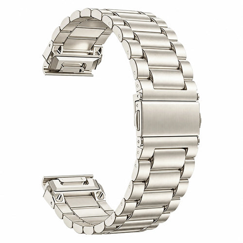 Bracelet acier premium Garmin Approach S72 - 47mm (lumière stellaire)