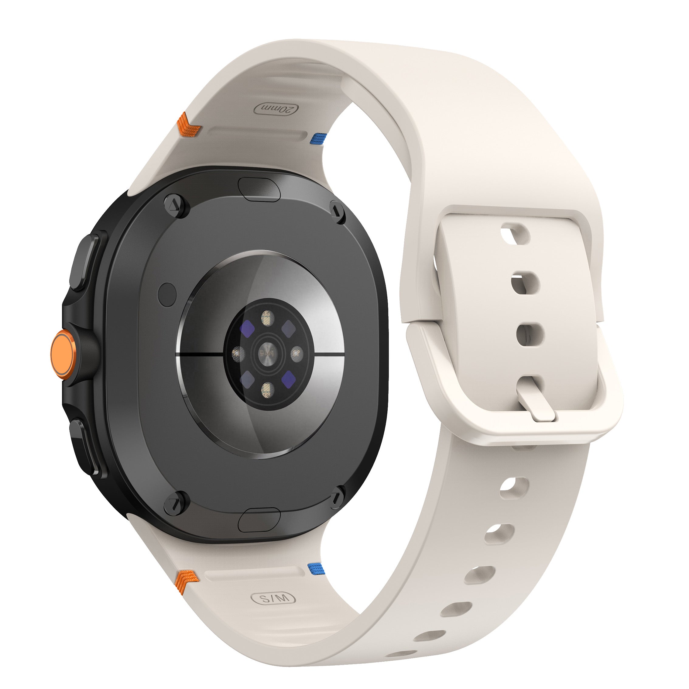 Correa silicona Samsung Galaxy Watch 8 Classic (blanco estrella)