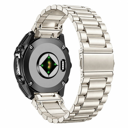 Bracelet acier premium Garmin Approach S72 - 47mm (lumière stellaire)