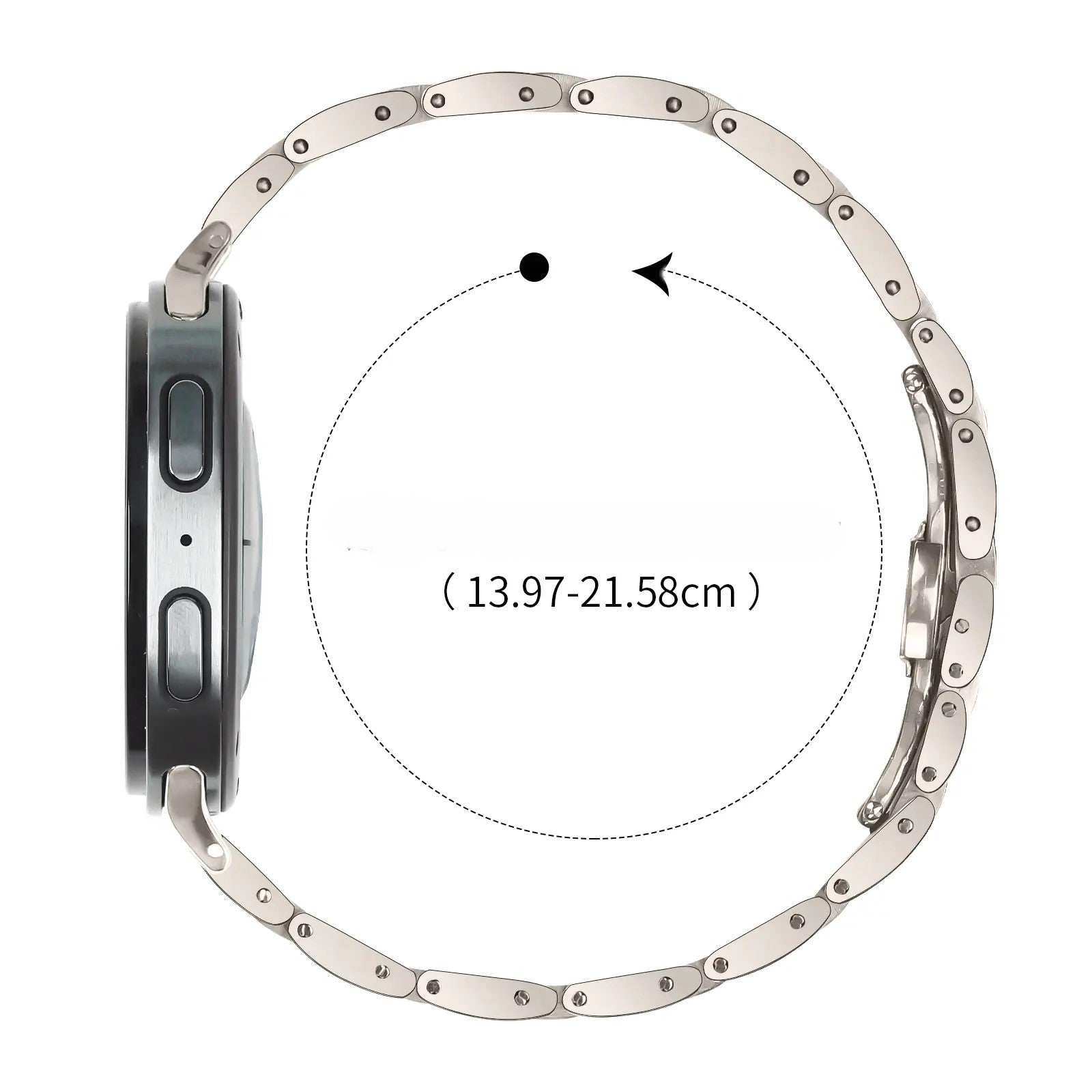 Correa acero delgada Samsung Galaxy Watch 8 - 44mm (blanco estrella)