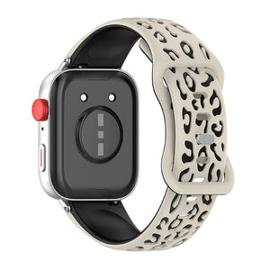 Huawei Watch Fit 4 Pro Leopard Silikonarmband (Polarstern/Schwarz)