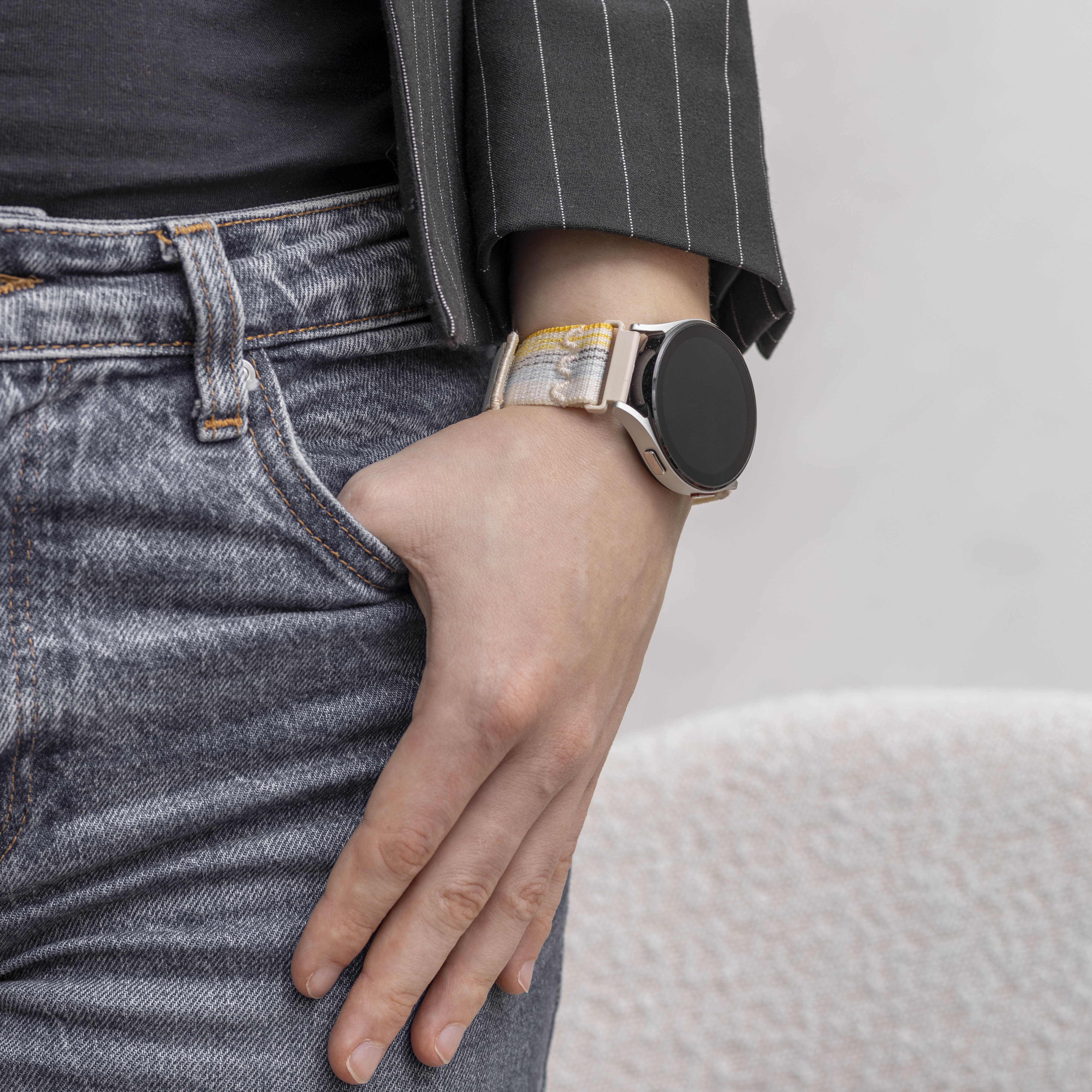 Correa de nylon para Samsung Gear Sport (mezcla blanco estrella)