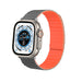 Apple Watch Ultra Magnetic Silicone Strap (Grey/Orange)