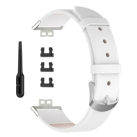 Correa cuero Huawei Watch Fit SE (blanca)