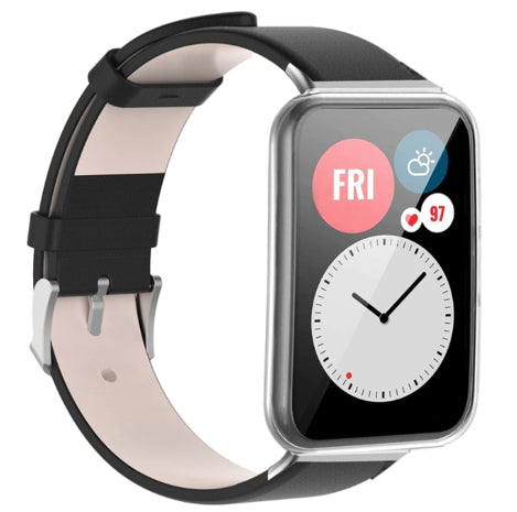 Huawei Watch Fit SE Lederarmband (Schwarz)