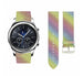 Samsung Gear S3 Lederarmband mit Glitzer (Regenbogen)