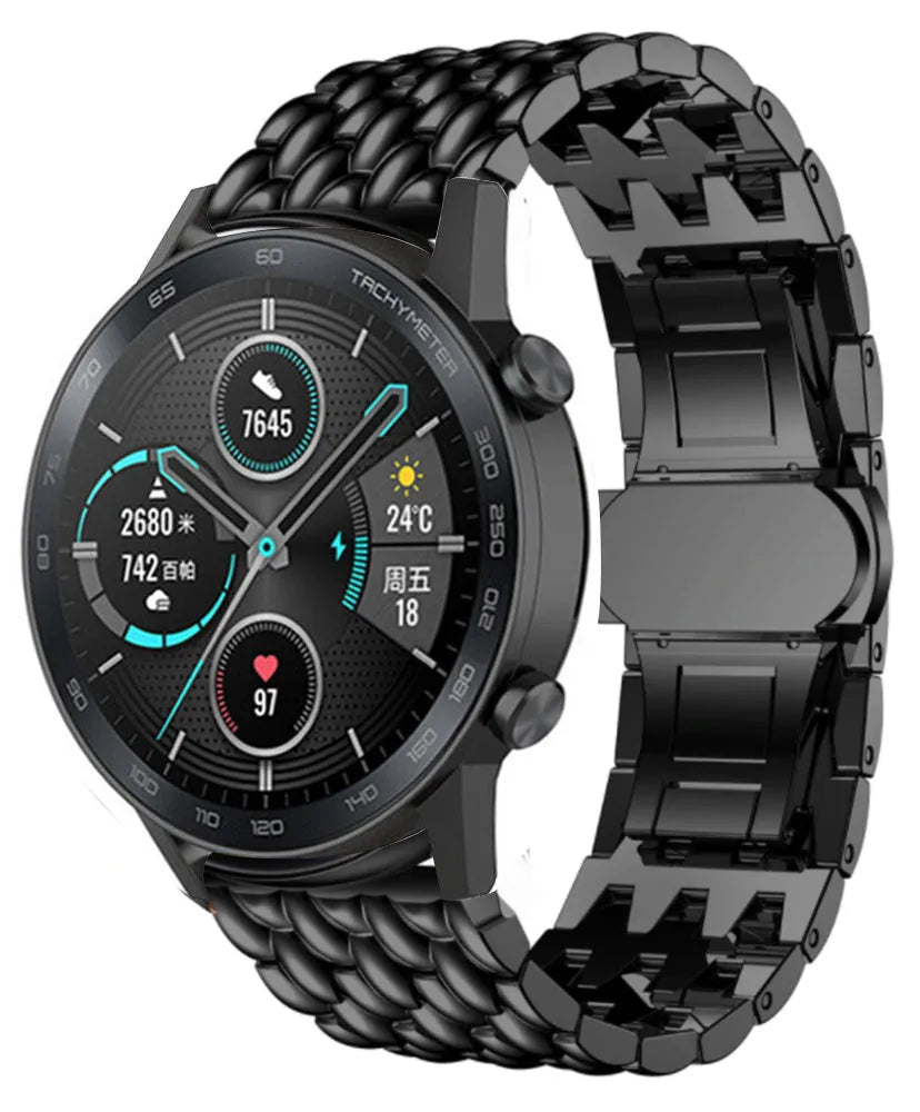Honor Magic Watch 2 Stahlarmband mit Drachenmuster (Schwarz)