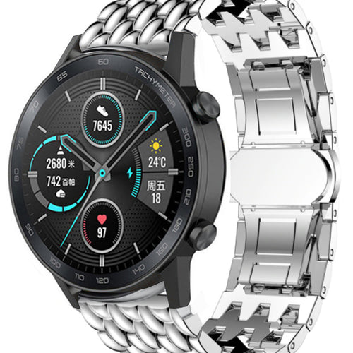 Correa acero Dragon Honor Magic Watch 2 (plateado)