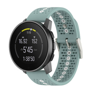 Suunto Race (S) siliconen bandje (groen-grijs/wit)
