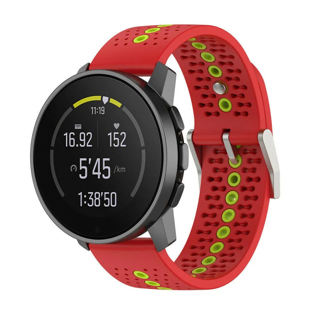 Suunto Run siliconen bandje (rood/groen)