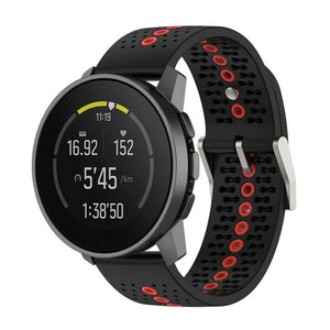 Suunto Race (S) Silikonarmband (Schwarz/Rot)