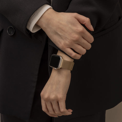 Apple Watch Milanees bandje (retro goud)
