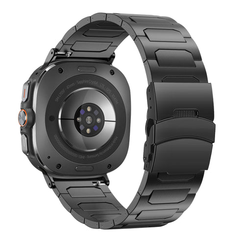 Bandz Samsung Galaxy Watch Ultra titanium band 'Deluxe' (zwart)