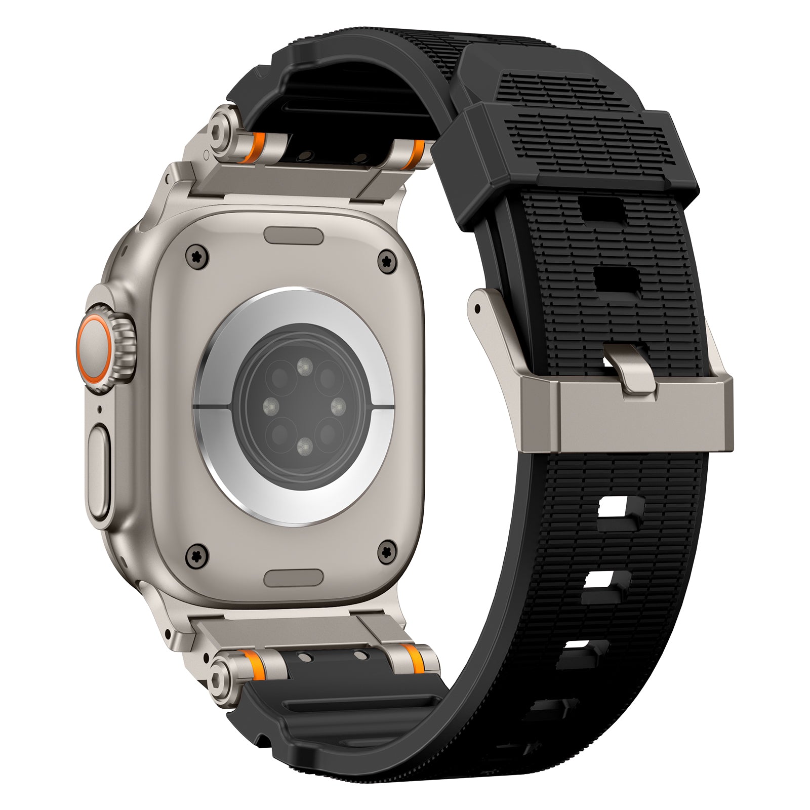 Apple Watch 'Adventurer' Silicone Strap (Black with Titanium)
