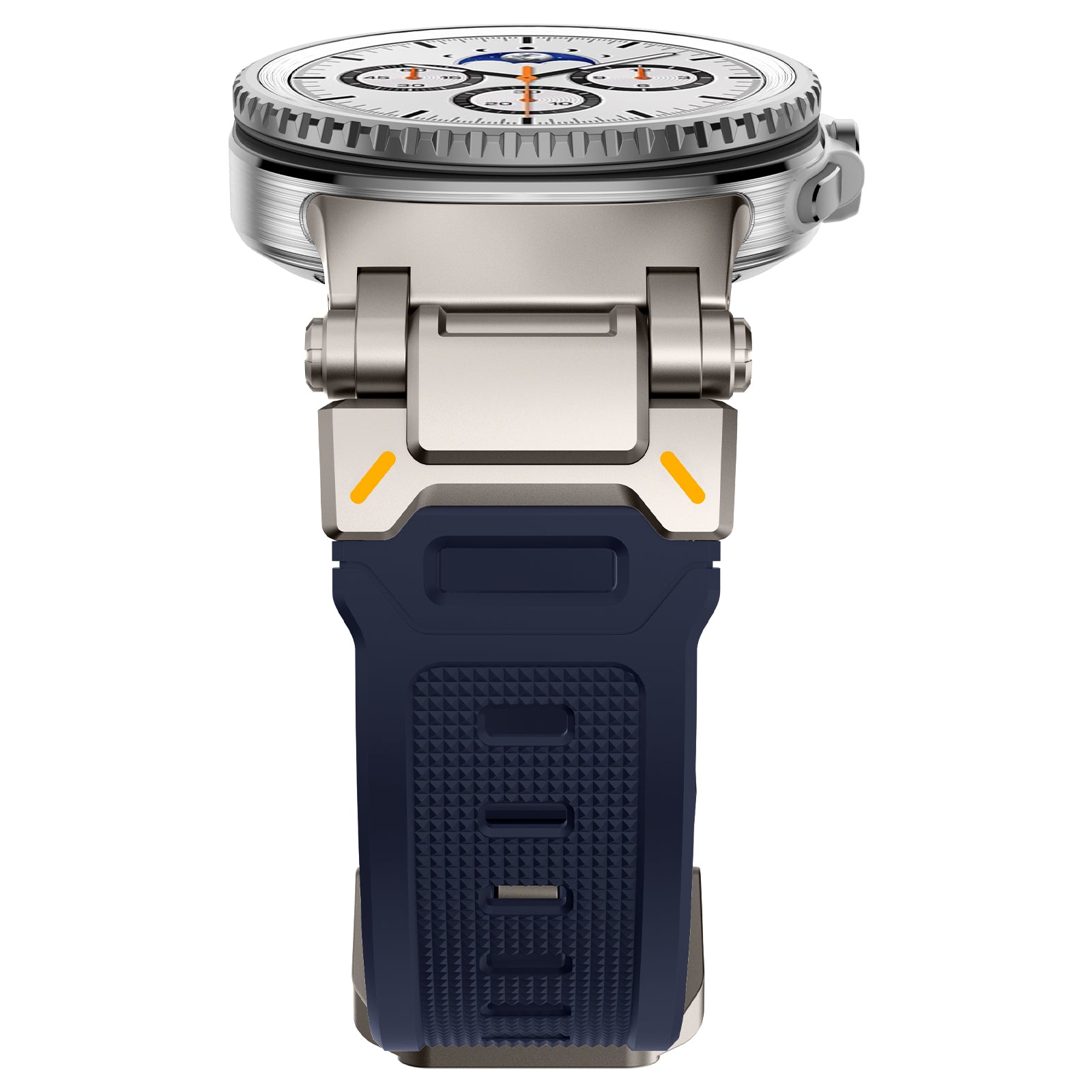 Samsung Galaxy Watch 8 - 40mm 'Explorer' Silikonarmband (Blau mit Titan)