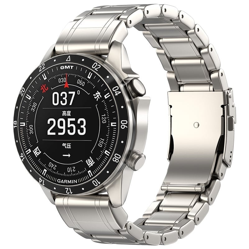 Correa titanio Premium Garmin Quatix 3 / 6x / 7x Solar (titanio)
