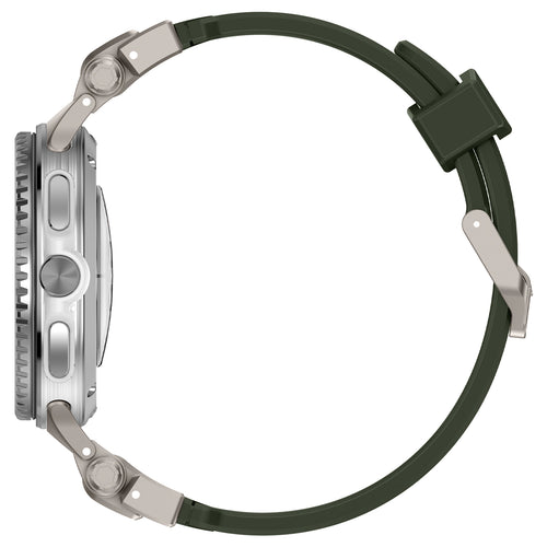 Bracelet silicone 'Explorer' Samsung Galaxy Watch 8 44mm (vert avec titane)