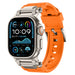 Apple Watch 'Adventurer' Silicone Strap (Orange with Titanium)