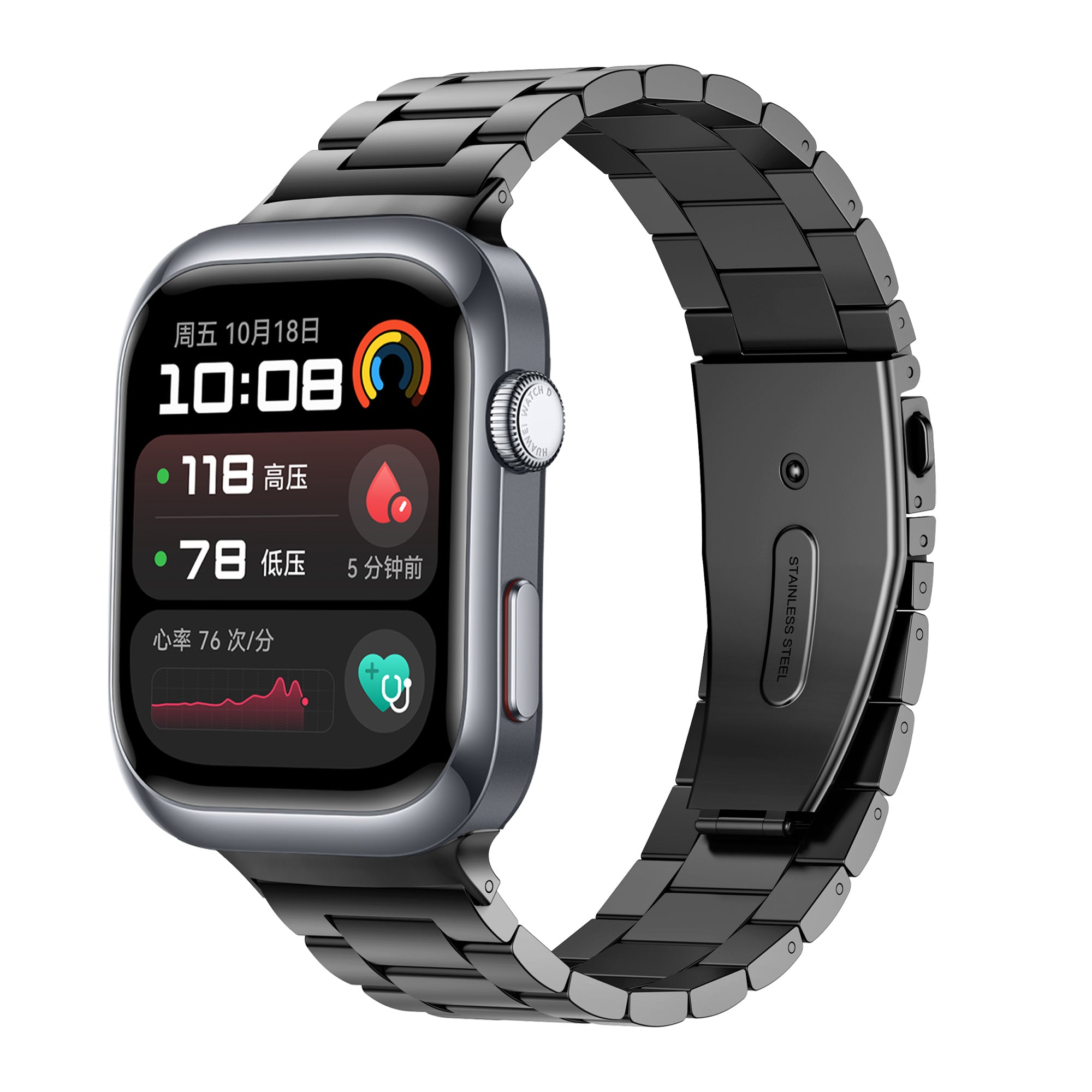 Correa acero Huawei Watch D2 (titanio gris)