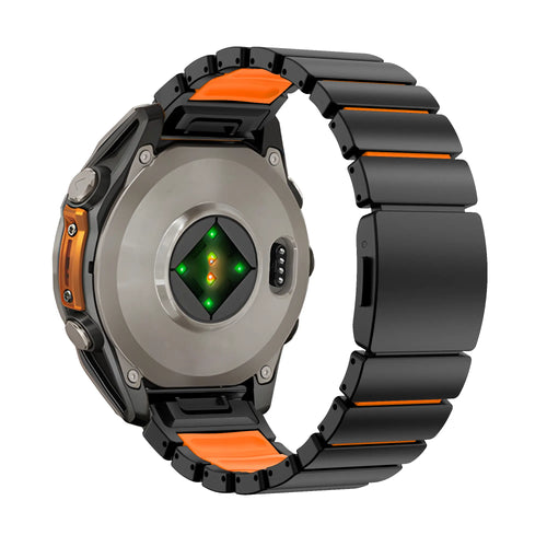 Bandz Garmin Forerunner 935 Titanium Strap 'Hybrid' (Black/Orange)
