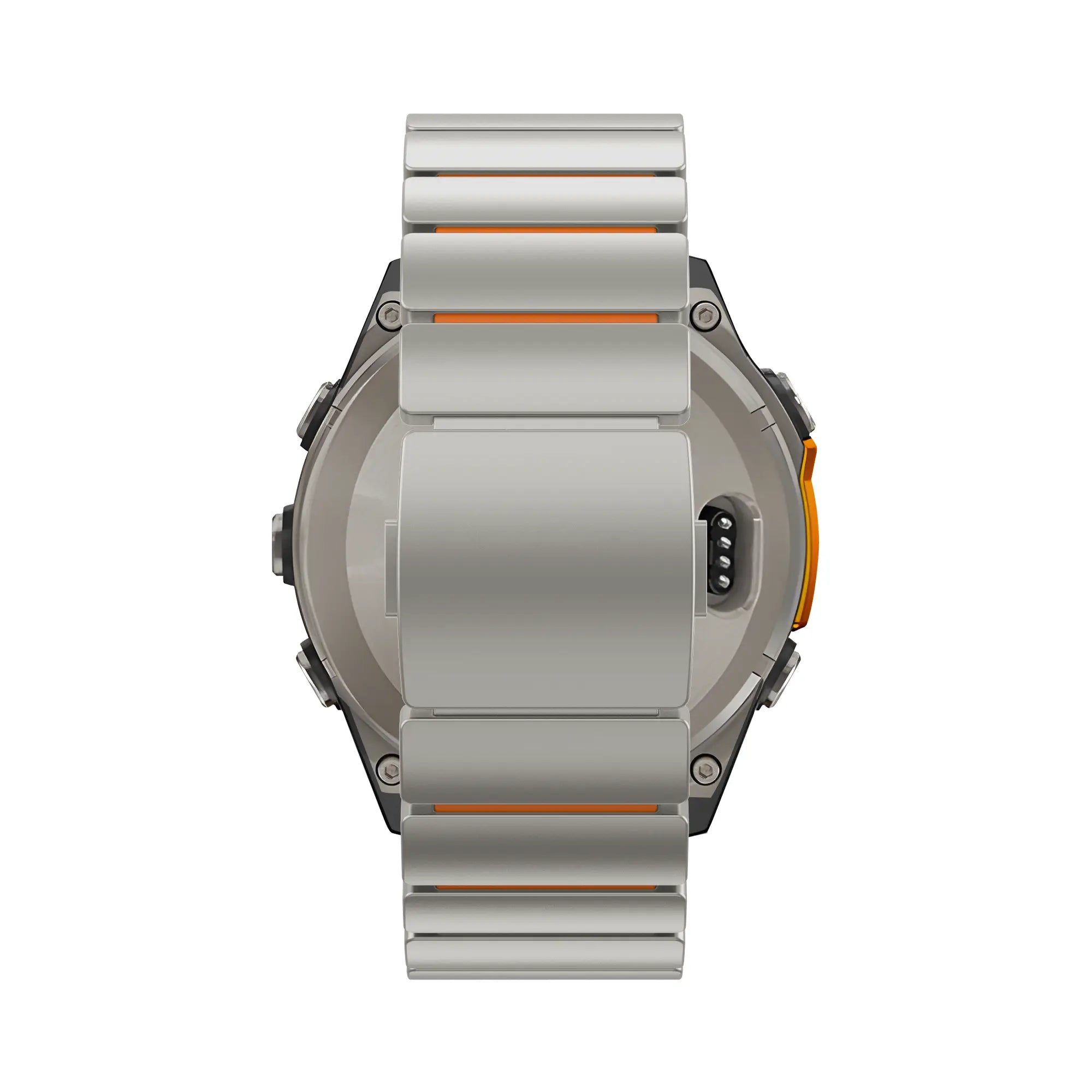 Bandz Garmin Fenix 7 Titanium Strap 'Hybrid' (Titanium/Orange)