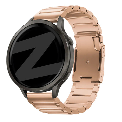 venu 4 41mm titanium link strap rose gold