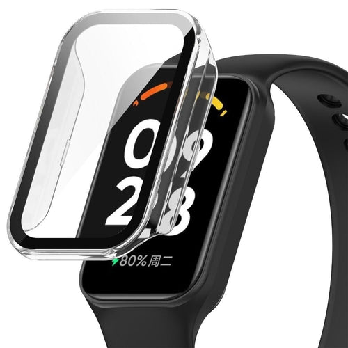 Funda dura con vidrio Xiaomi Smart Band 8 Active (transparente)