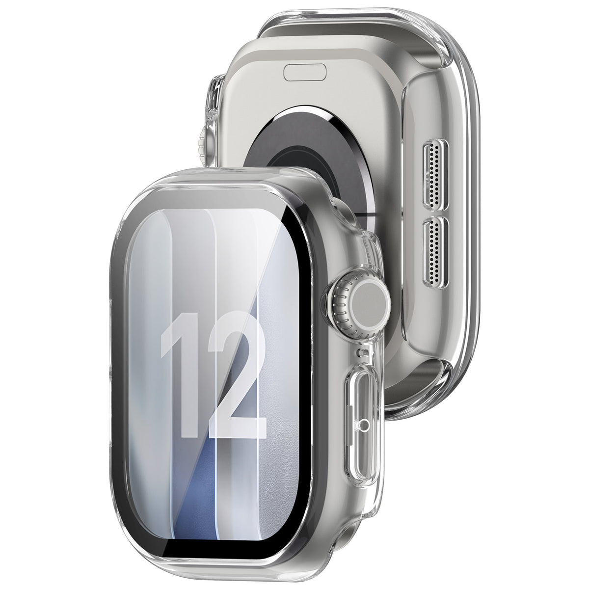 Funda rígida con cristal Apple Watch 12 - 42mm (transparente)